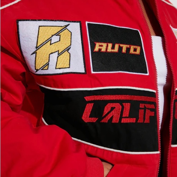 Red Racing Jacket with Patches - Picture 6 of 8